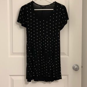 Yours black and white polka dot tee - size 18